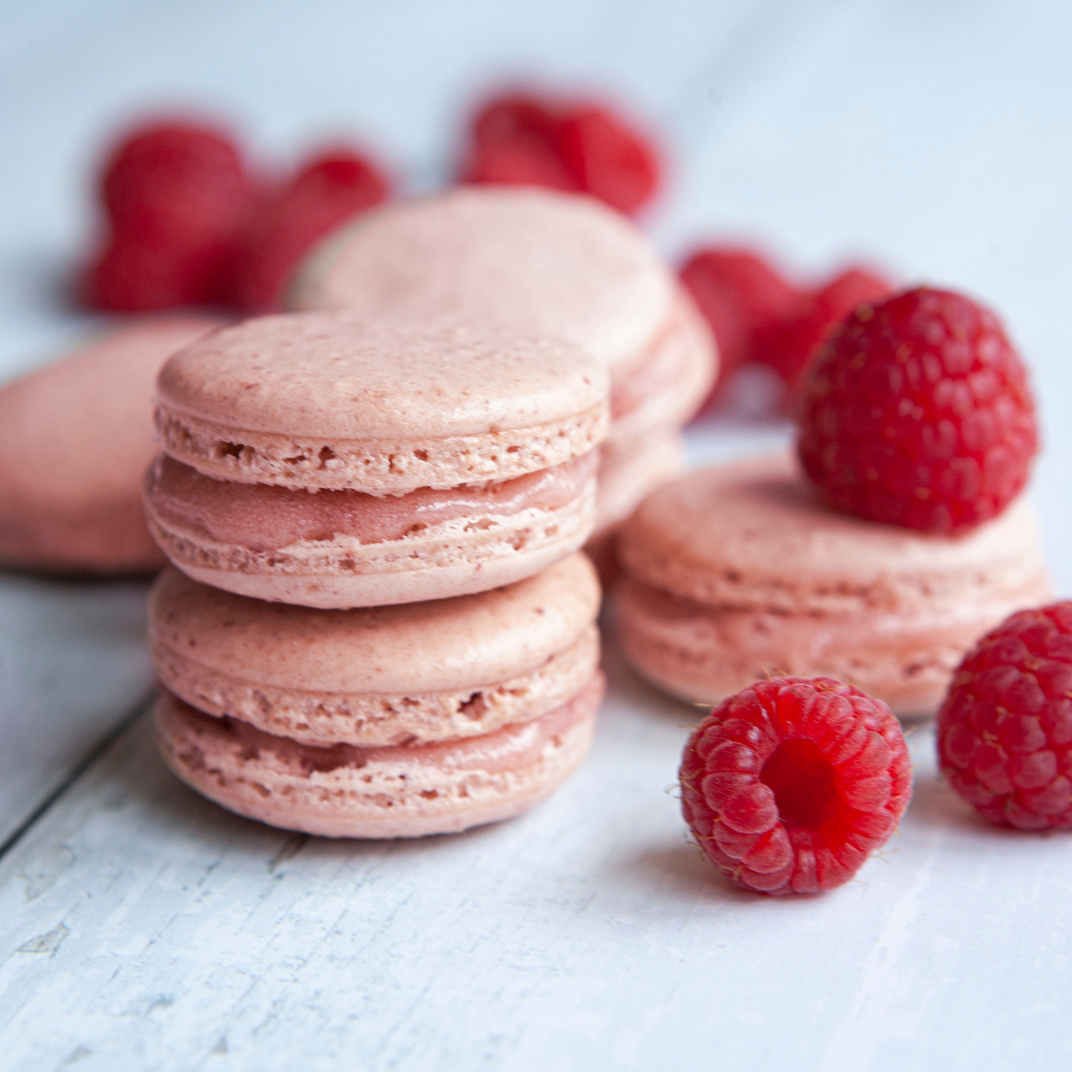 Baking Mix & Bakeware Bundle | Raspberry Macaron Recipe Making Kit | Foodie Gift